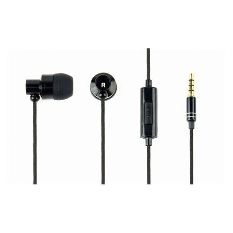 Gembird | Metal earphones with microphone ""Paris"" | Built-in microphone | 3.5 mm | Black